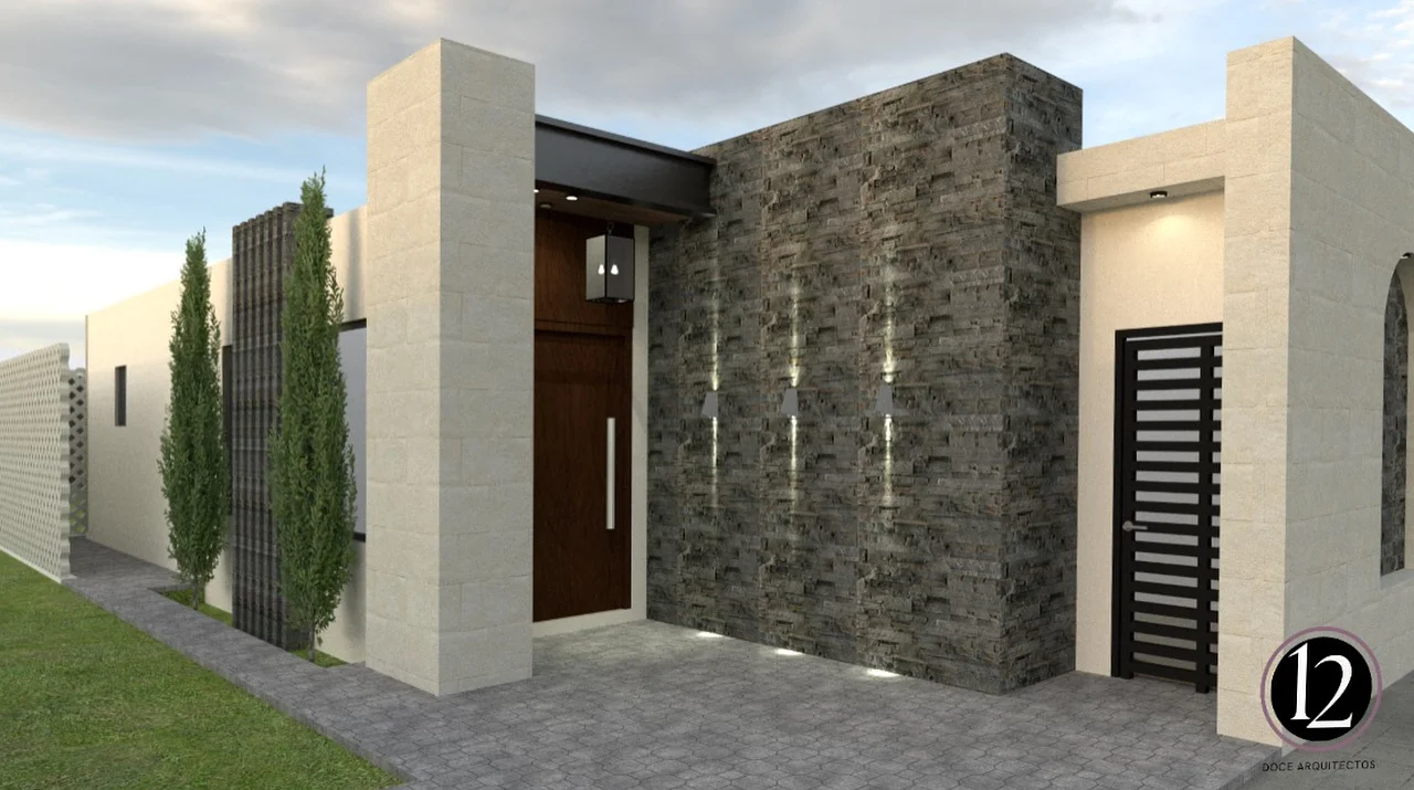 Fachada secundaria del proyecto arquitectónico